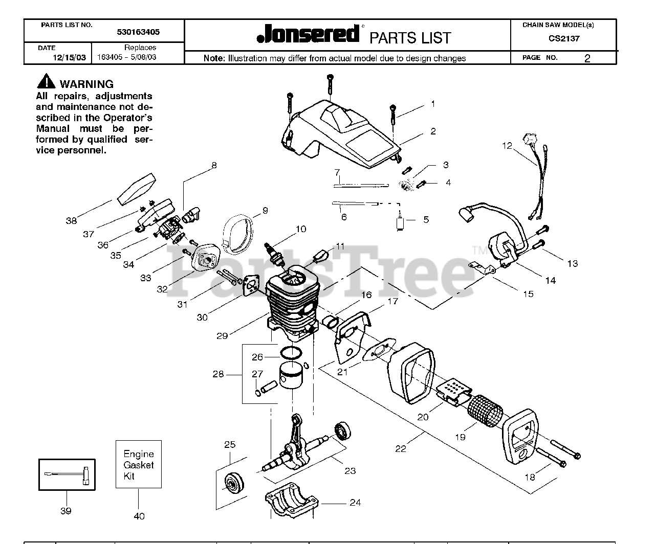 jonsered 2050 parts diagram