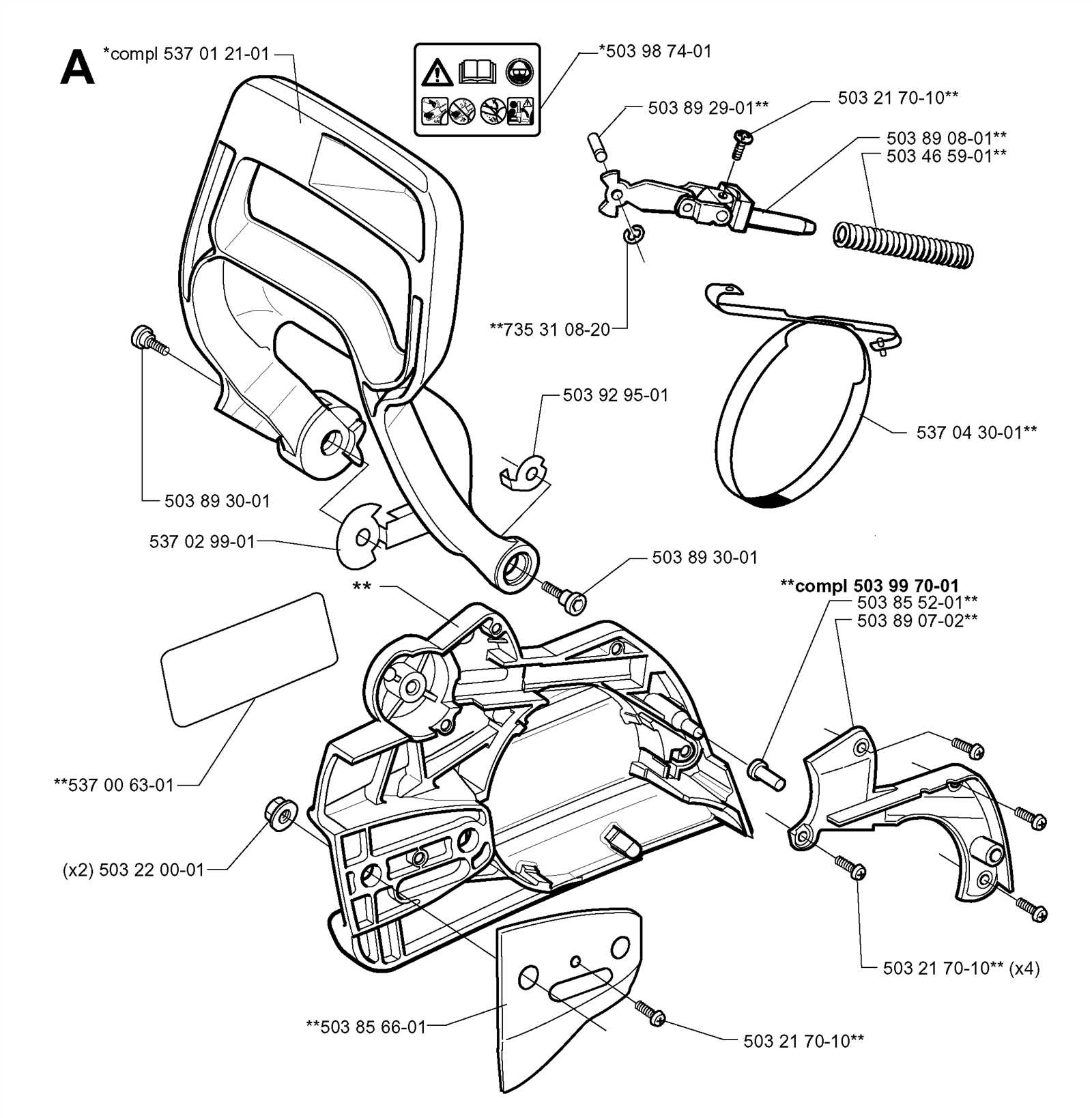 jonsered chainsaw parts diagram