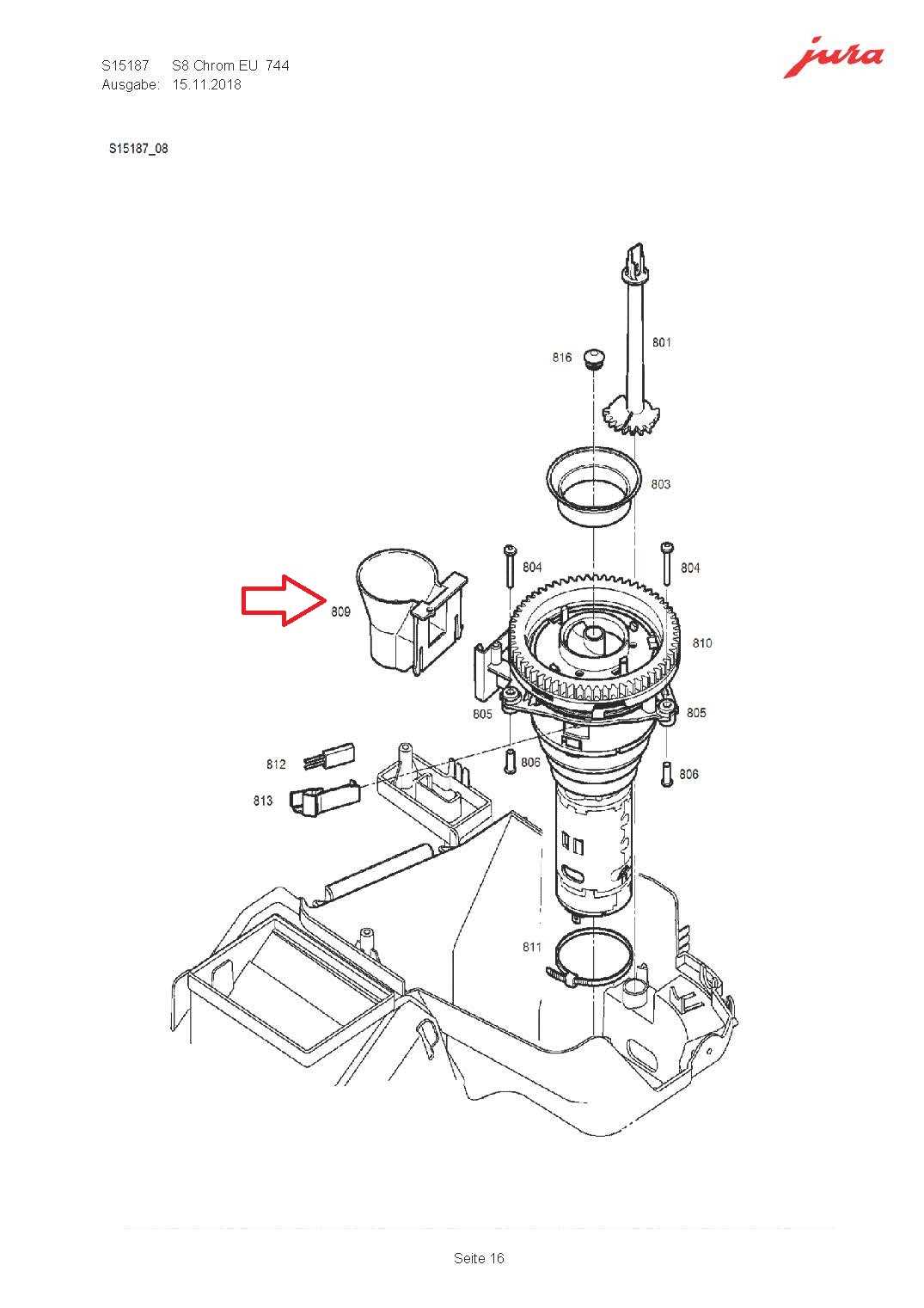 jura s8 parts diagram