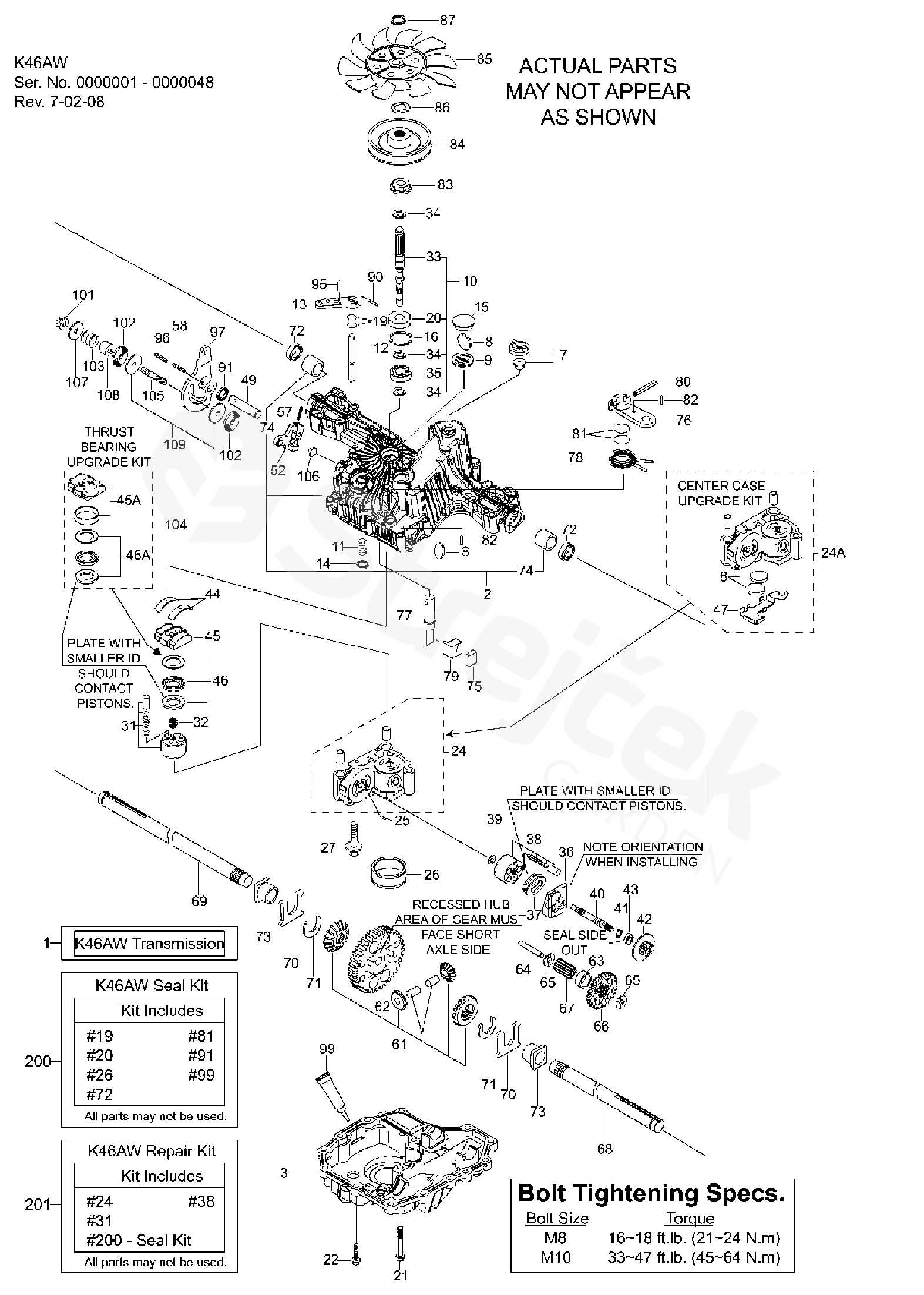 k46 transmission parts diagram