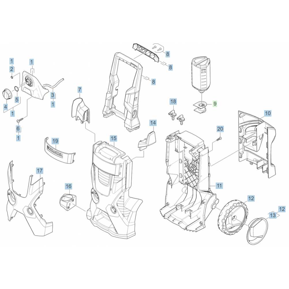 karcher electric pressure washer parts diagram