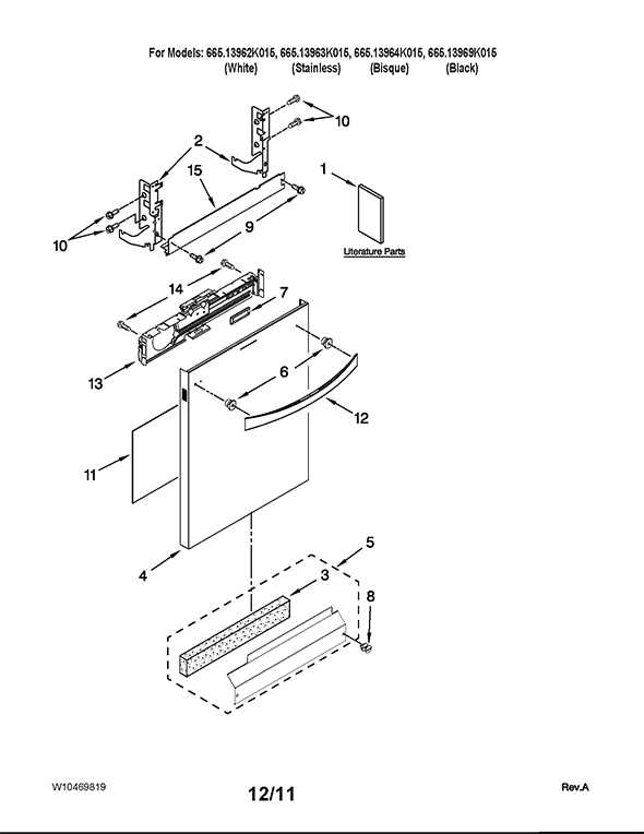 kenmore 665 parts diagram