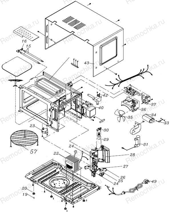 kenmore elite microwave parts diagram