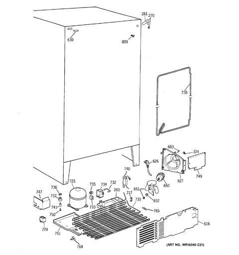 kenmore freezer parts diagram