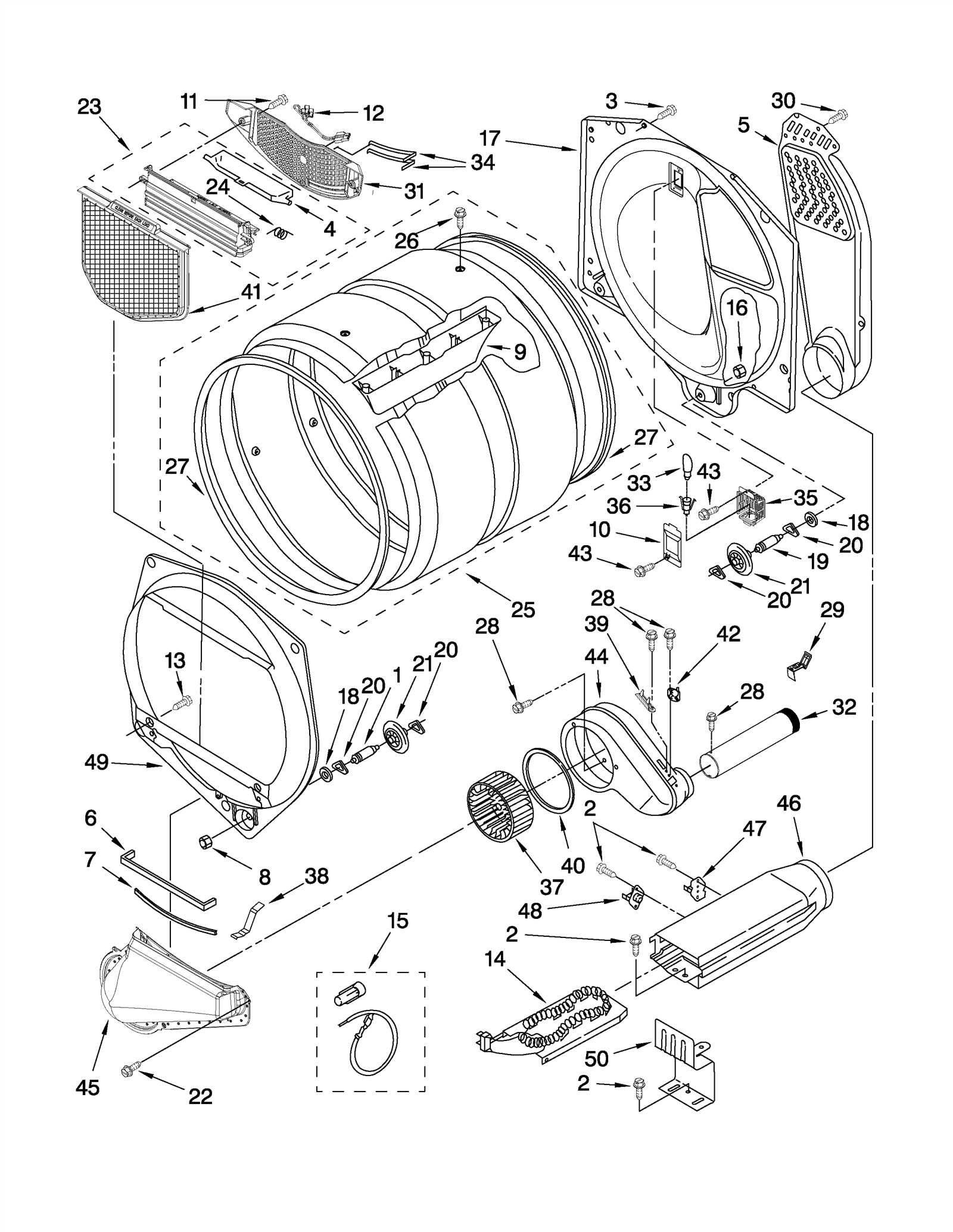 kenmore model 110 parts diagram