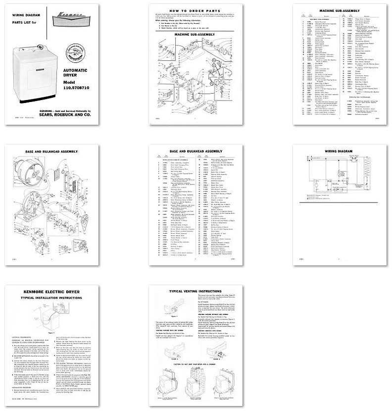 kenmore model 110 washer parts diagram