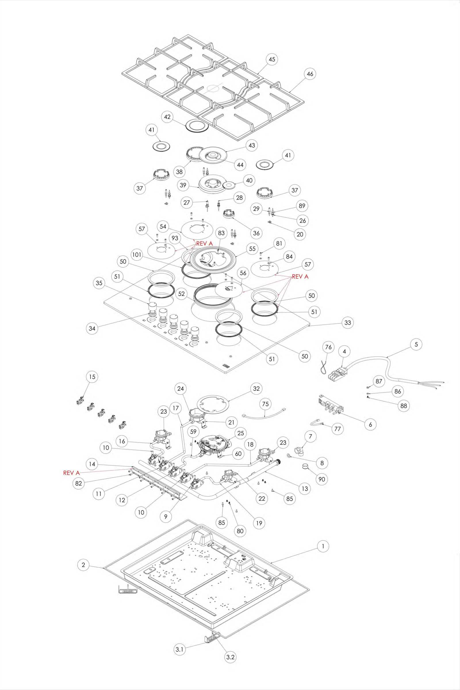 kenmore stove parts diagram