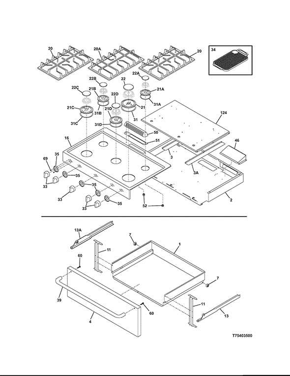 kenmore stove parts diagram