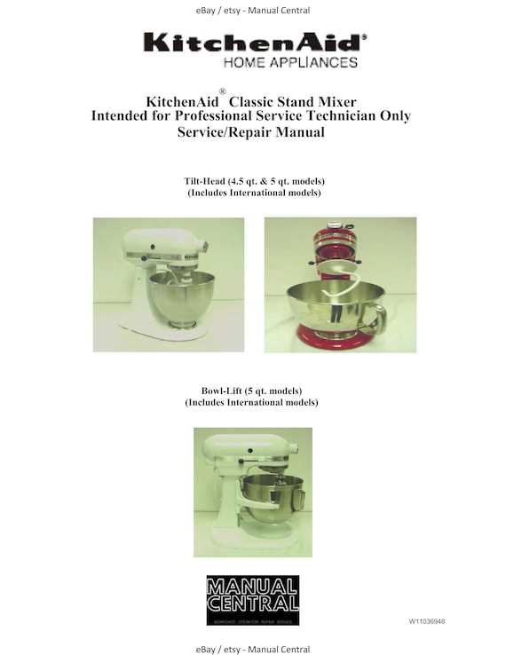 kitchen aid stand mixer parts diagram