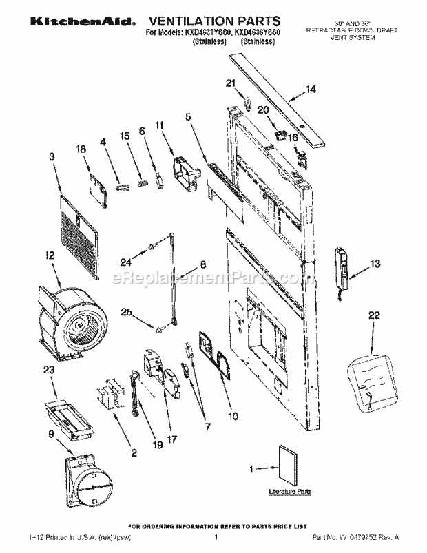 kitchenaid parts diagram