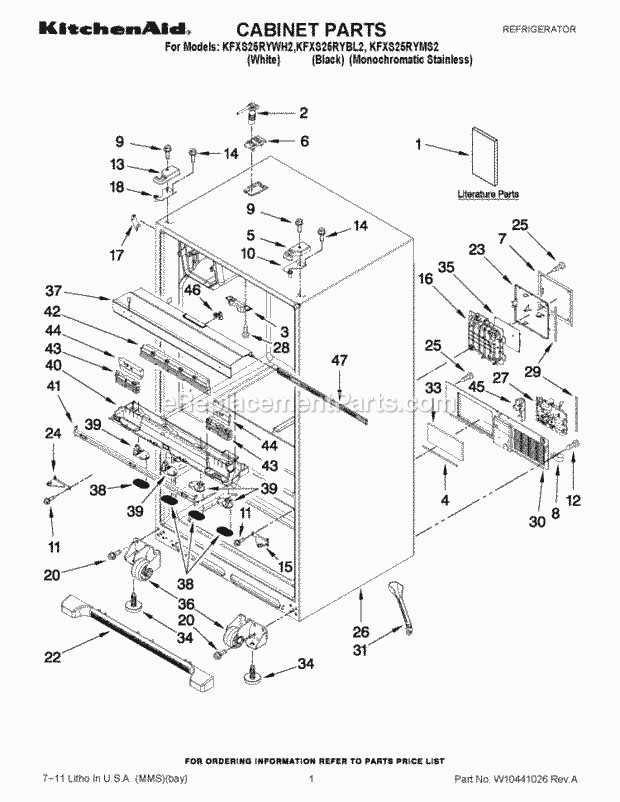 kitchenaid superba dishwasher parts diagram