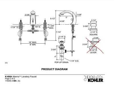 kohler fairfax faucet parts diagram