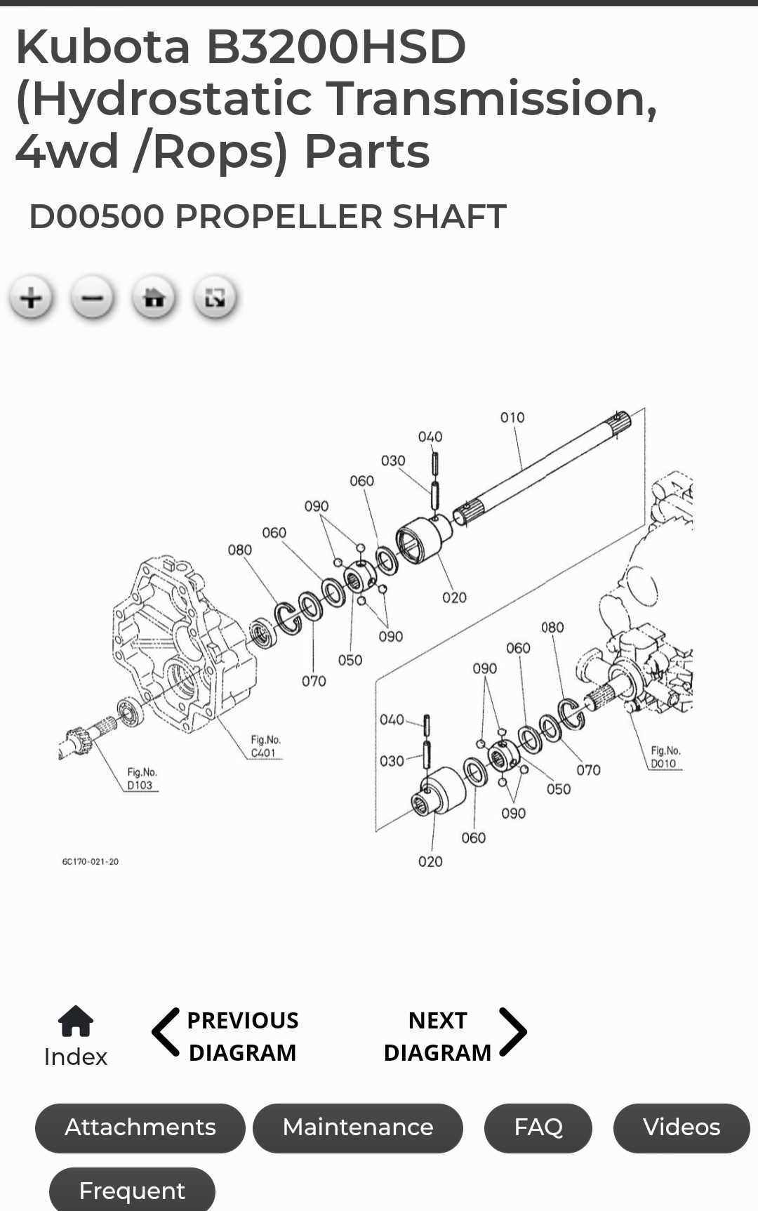 kubota b3200 parts diagram