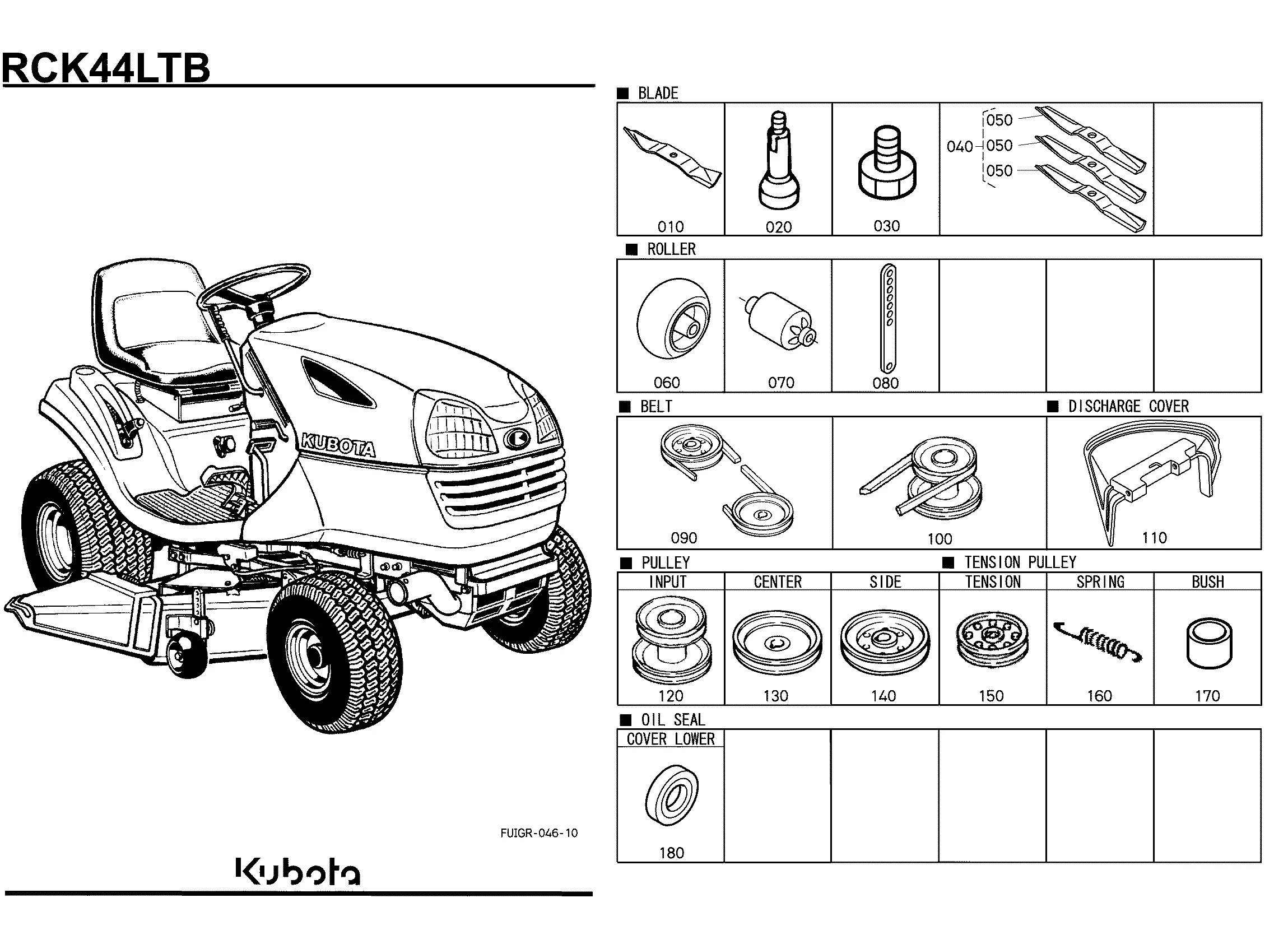 kubota rck44ltb parts diagram