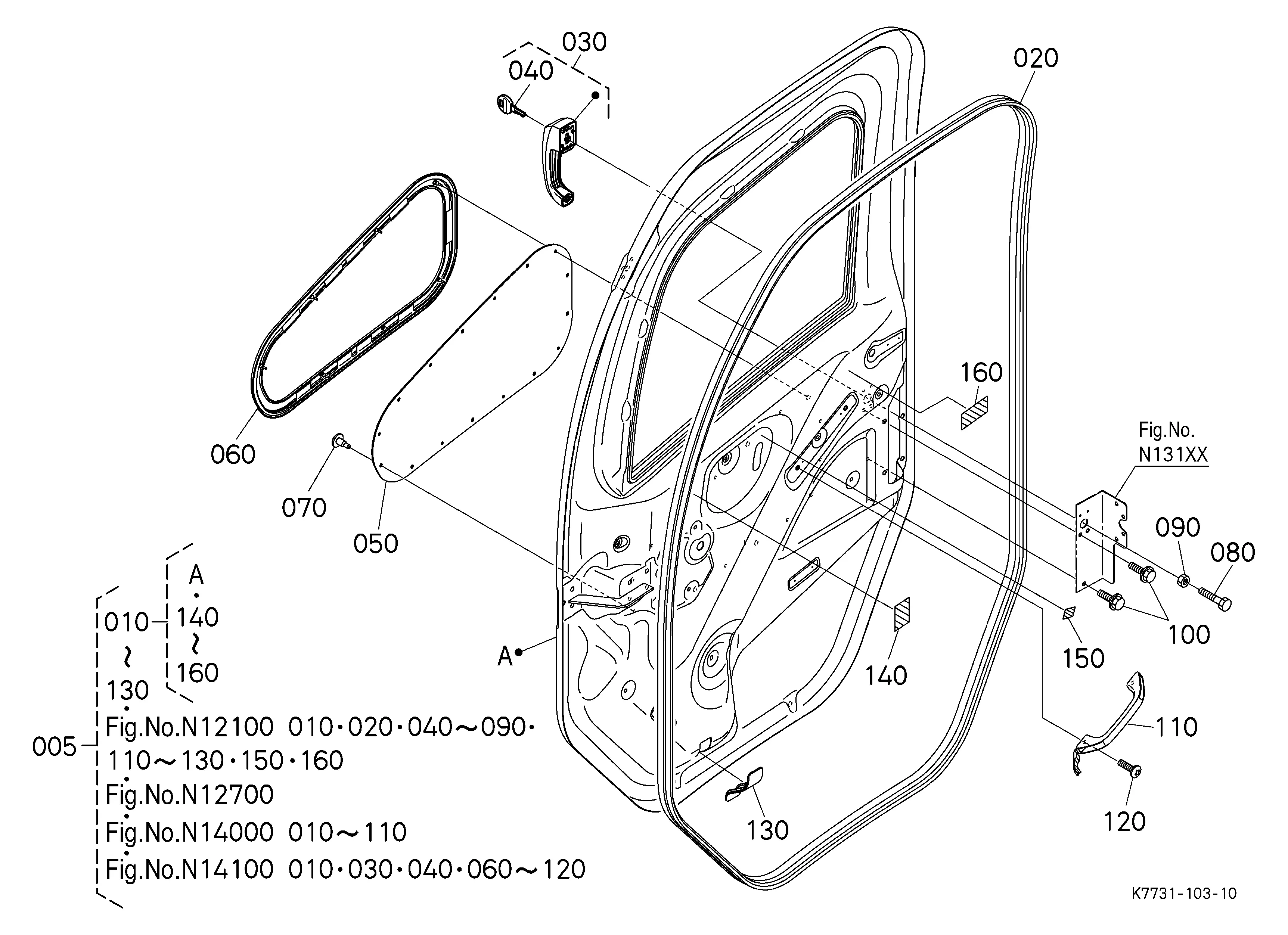 kubota rtv x1100c door parts diagram