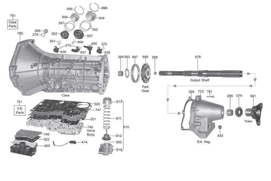 labeled t5 transmission parts diagram