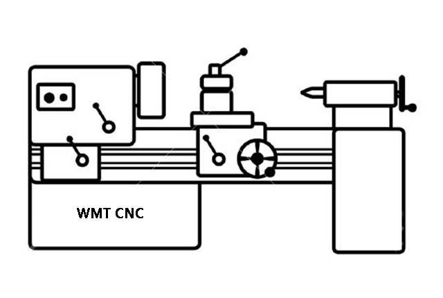 lathe machine diagram with parts name