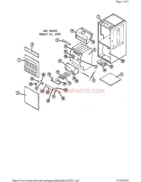 lennox g61mpv parts diagram