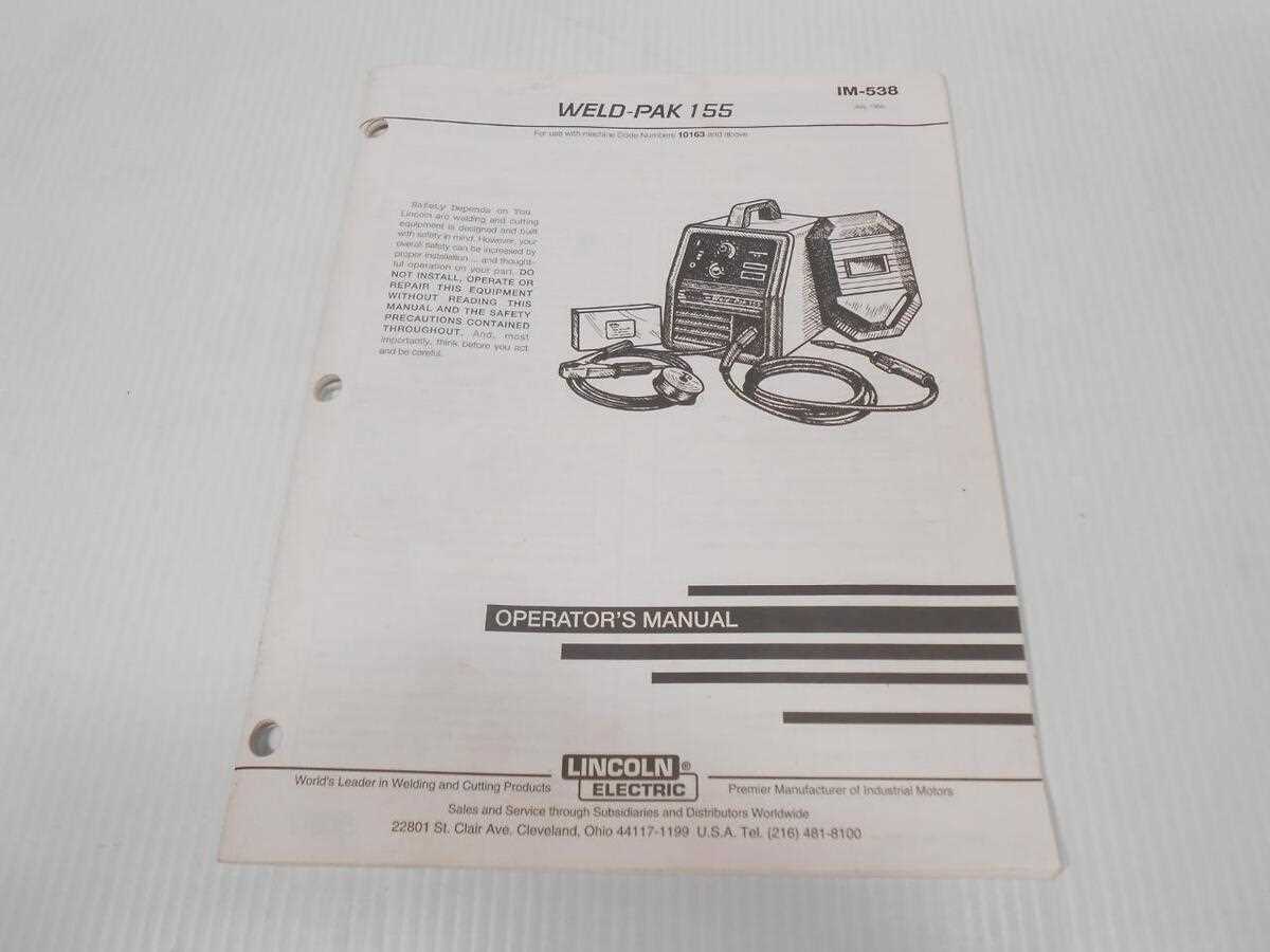 lincoln weld pak 155 parts diagram