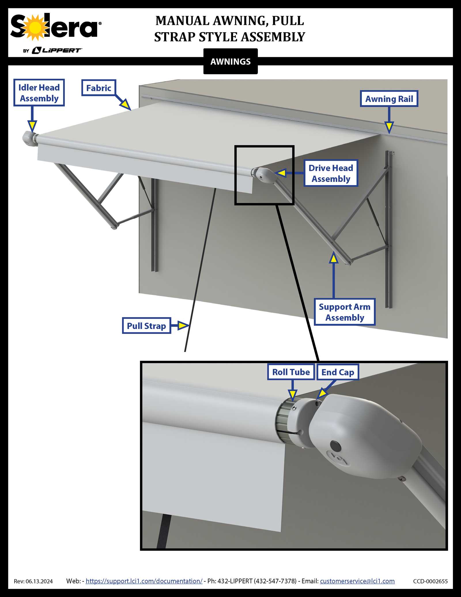 lippert solera awning parts diagram