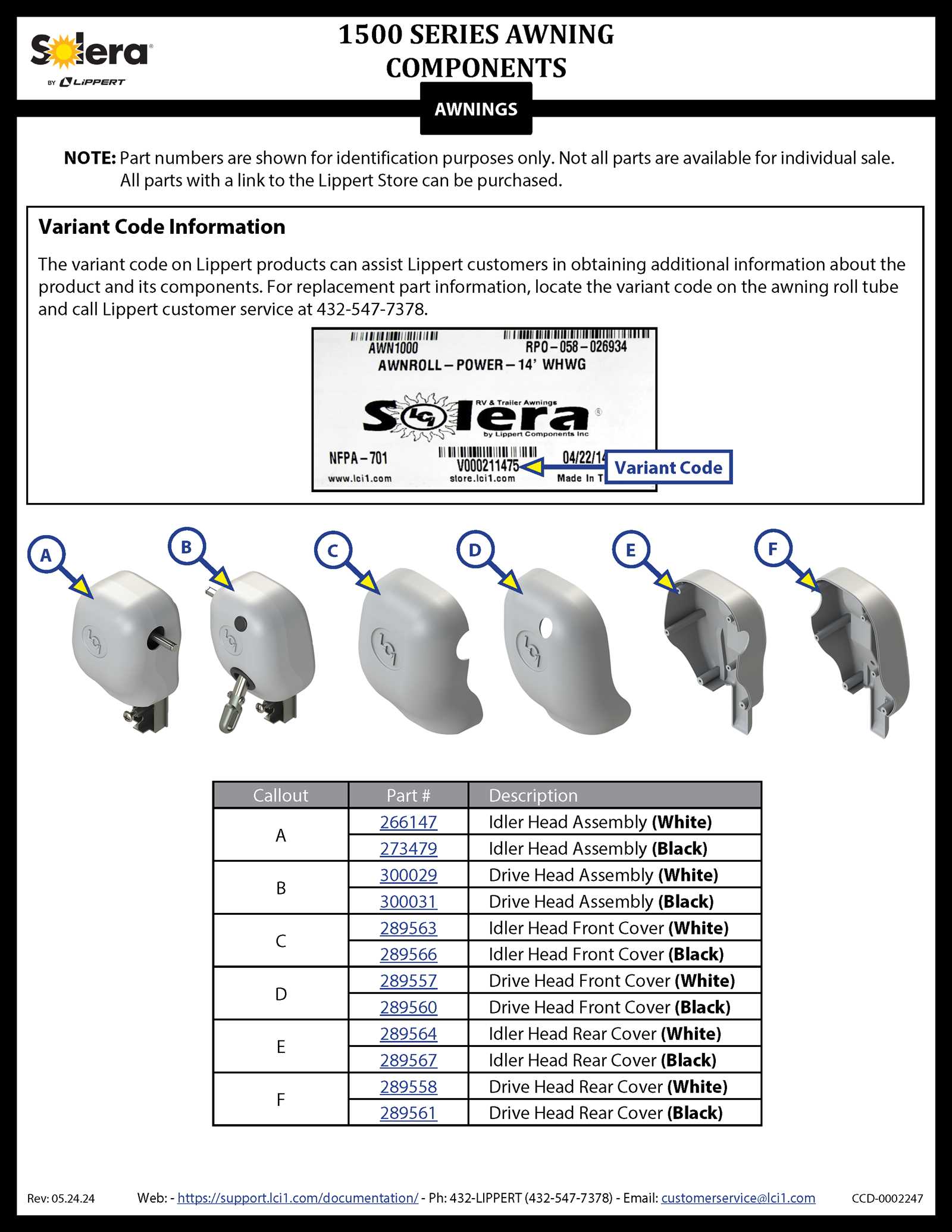 lippert solera awning parts diagram