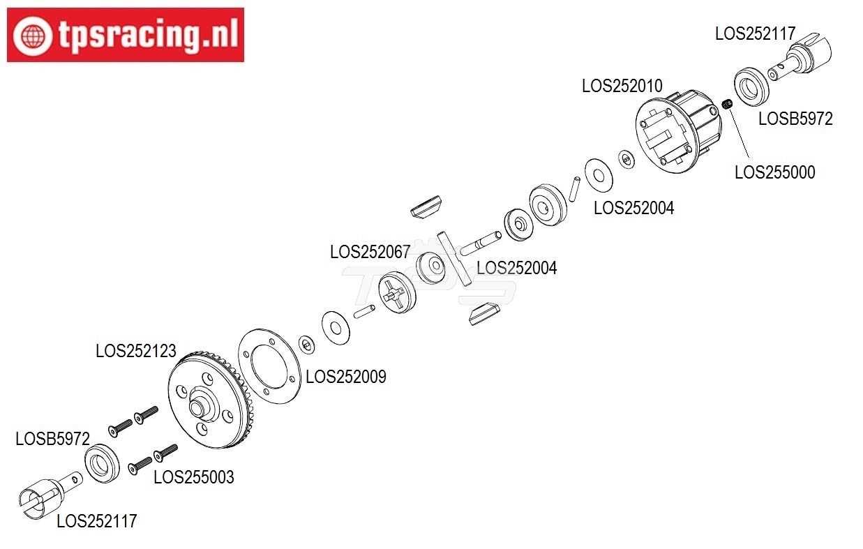 losi dbxl e 2.0 parts diagram