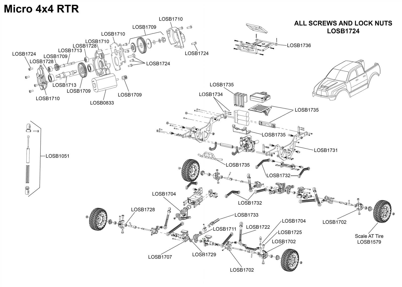 losi dbxl parts diagram