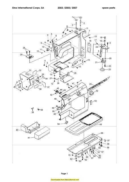 machine parts diagram