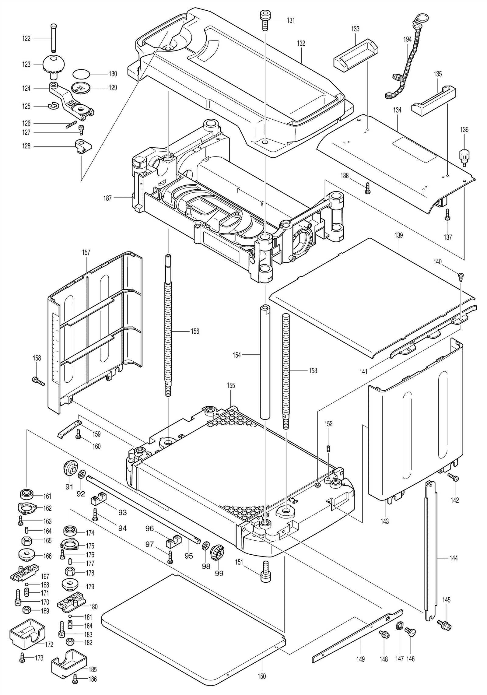 makita planer parts diagram