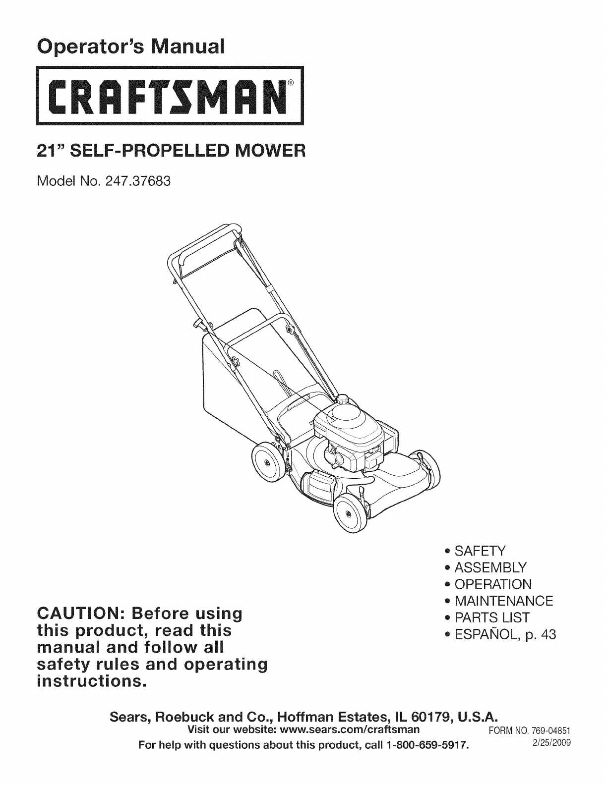 manual craftsman self propelled lawn mower parts diagram