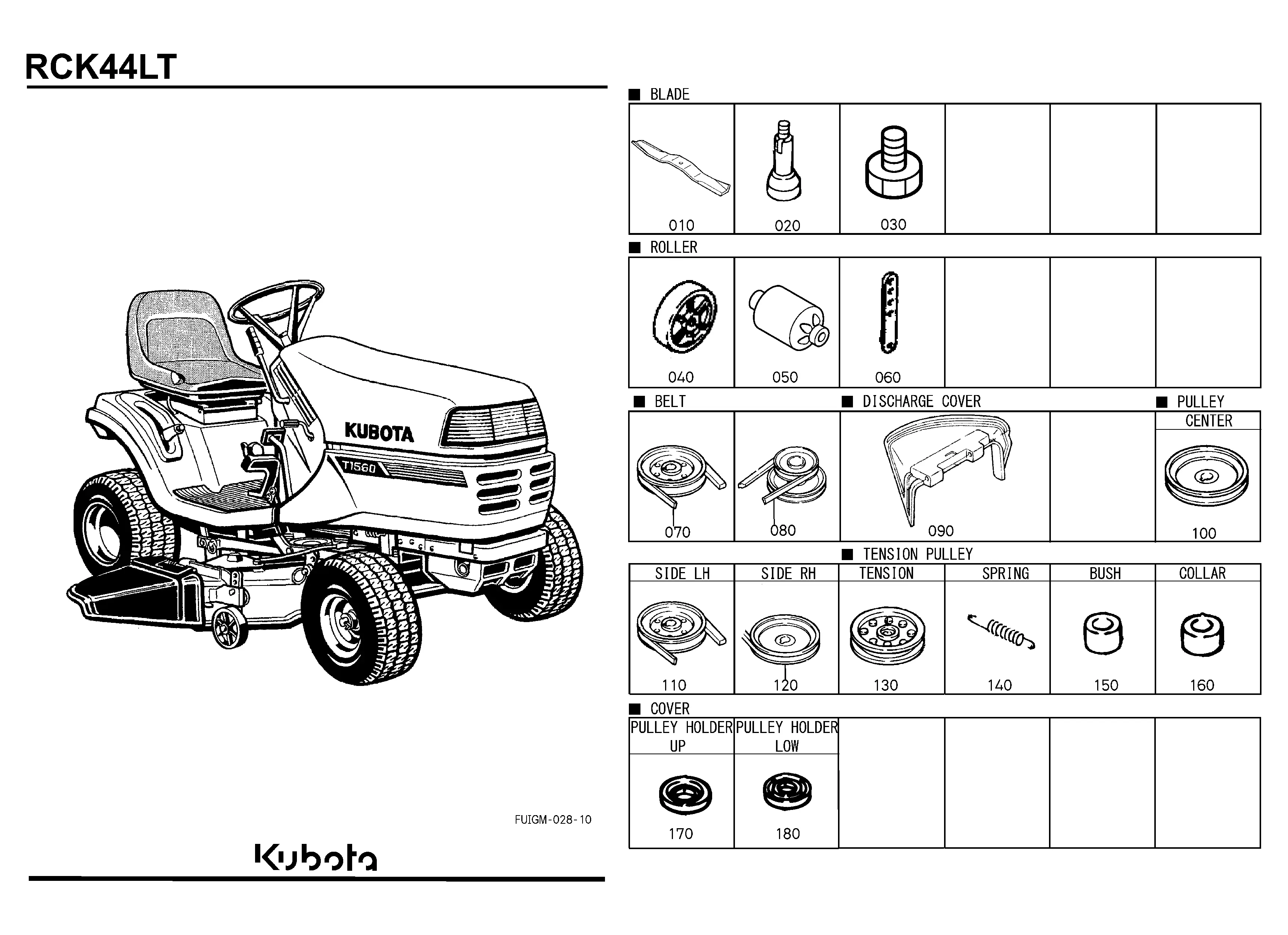 manual kubota t1560 parts diagram