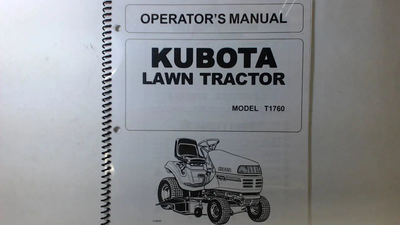 manual kubota t1560 parts diagram