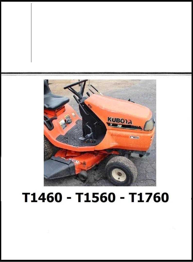 manual kubota t1560 parts diagram