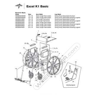 manual wheelchair parts diagram