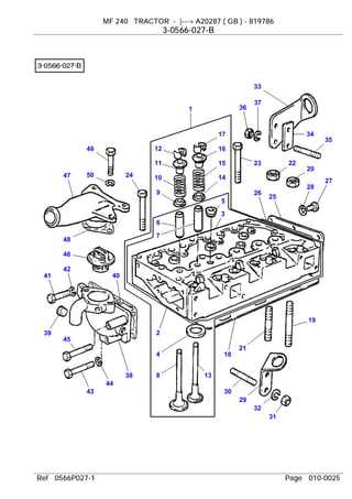 massey ferguson 240 parts diagram