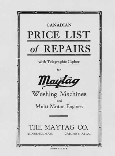 maytag model 92 parts diagram