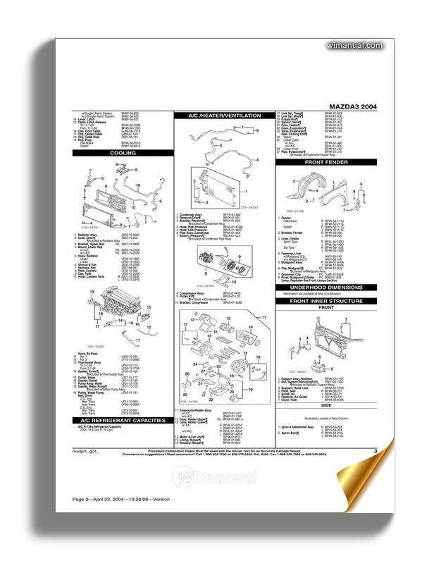 mazda 3 engine parts diagram