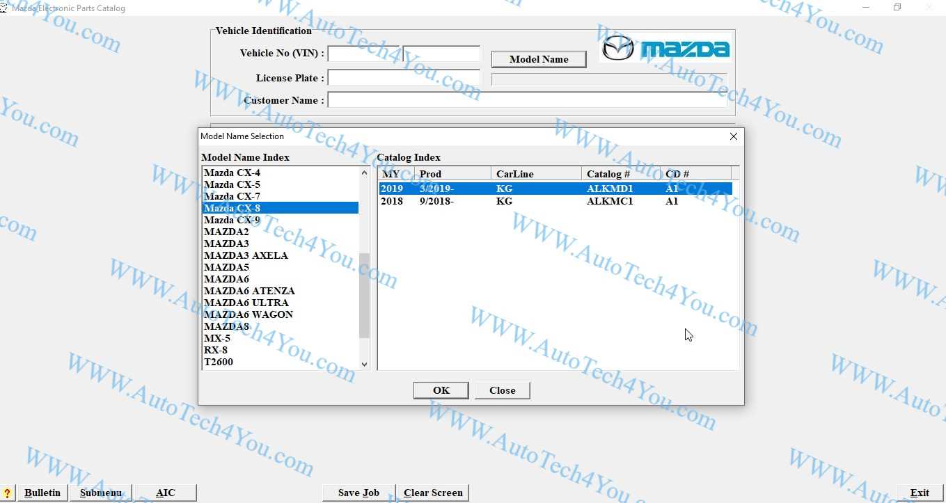 mazda parts diagram catalog