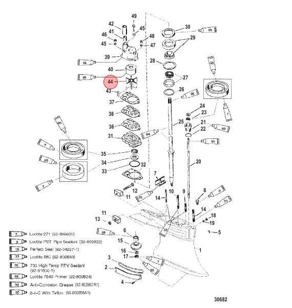 mercruiser alpha one lower unit parts diagram