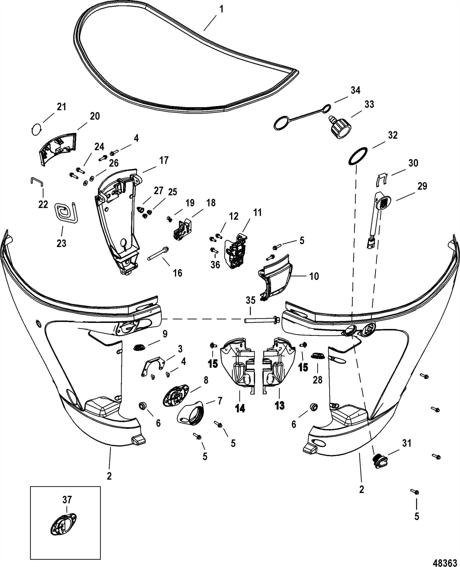 mercury 150 parts diagram