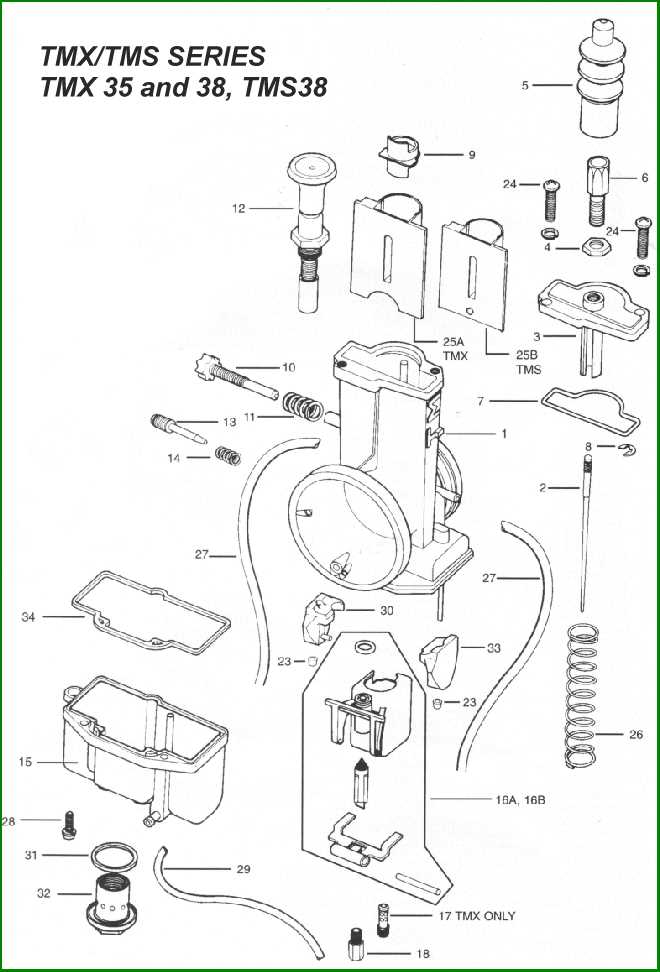 mikuni carburetor parts diagram