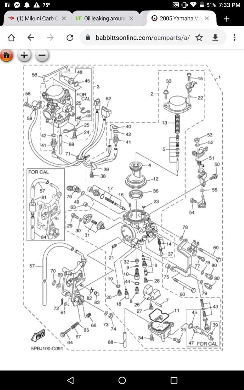 mikuni carburetor parts diagram