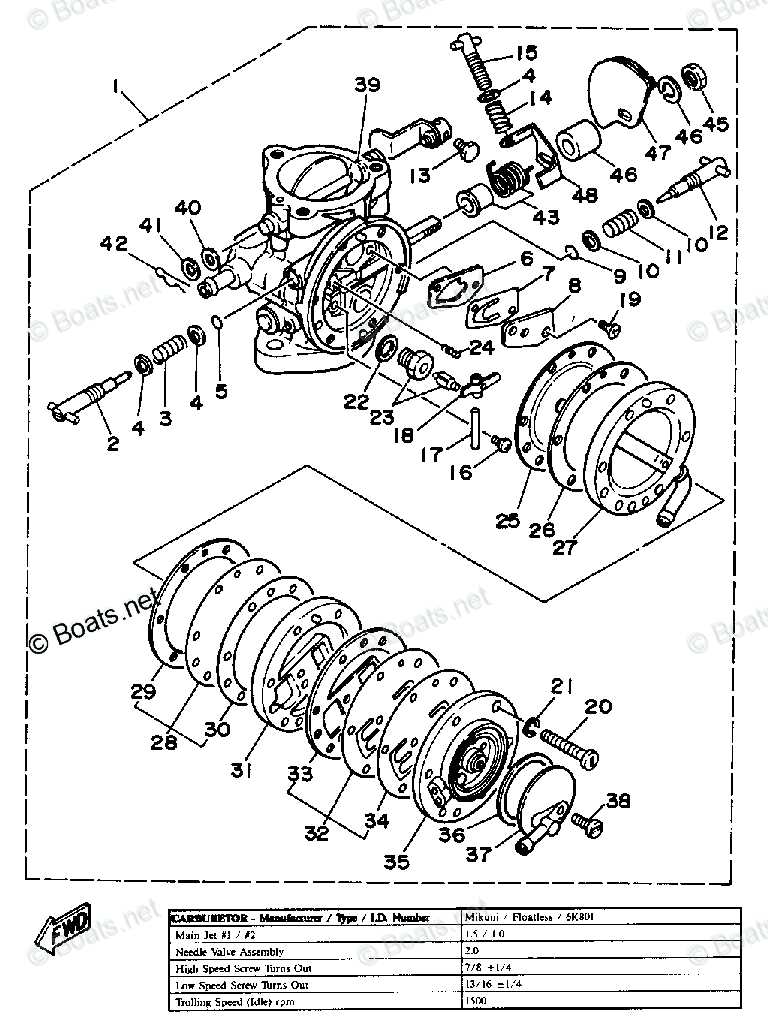 mikuni carburetor parts diagram