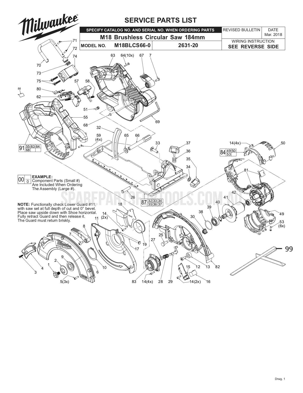 milwaukee m18 sawzall parts diagram