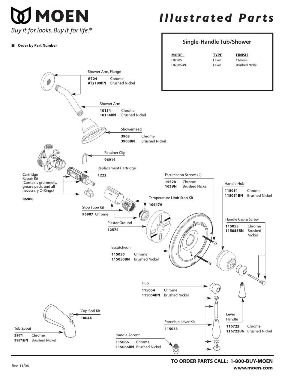 moen illustrated parts diagram