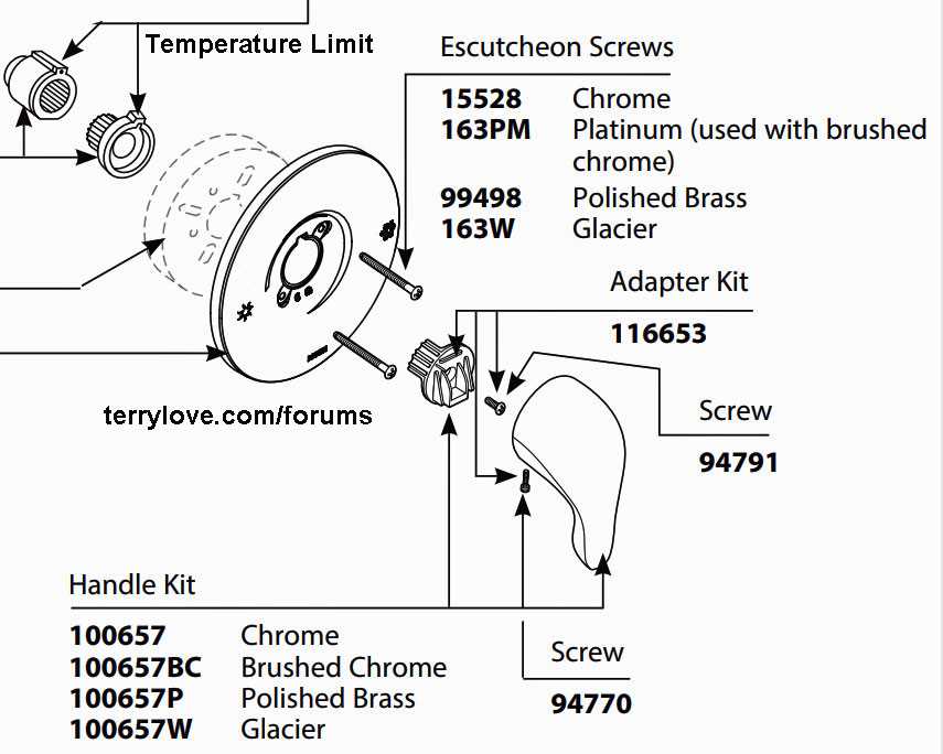 moen single handle shower faucet parts diagram