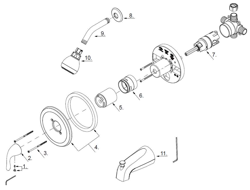 moen tub faucet parts diagram