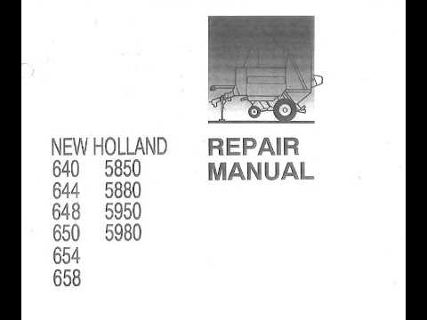 new holland 644 round baler parts diagram