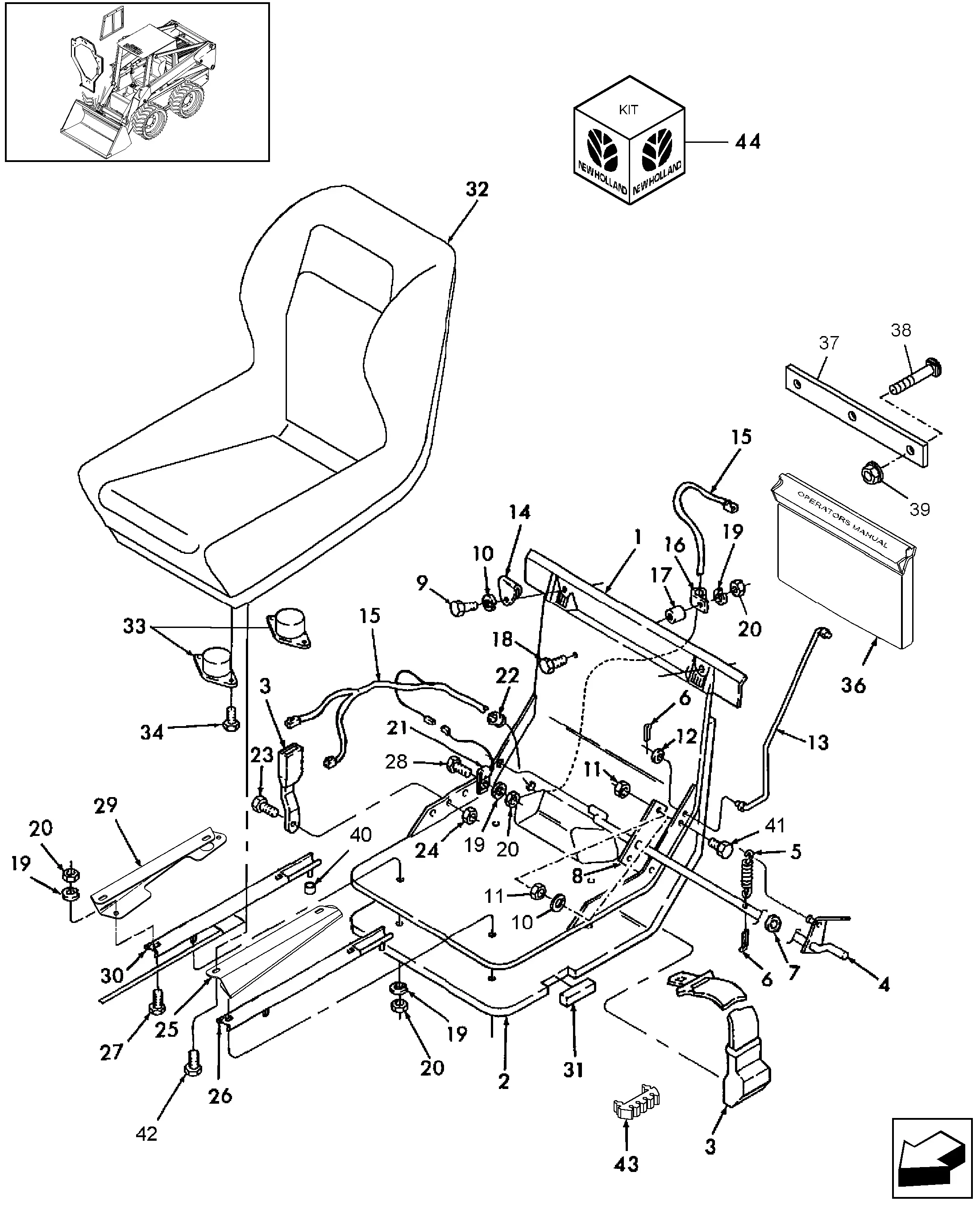 new holland lx885 parts diagram