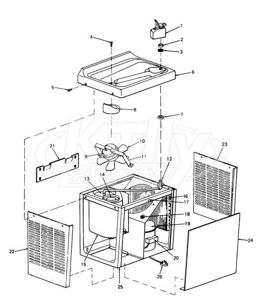 oasis water cooler parts diagram